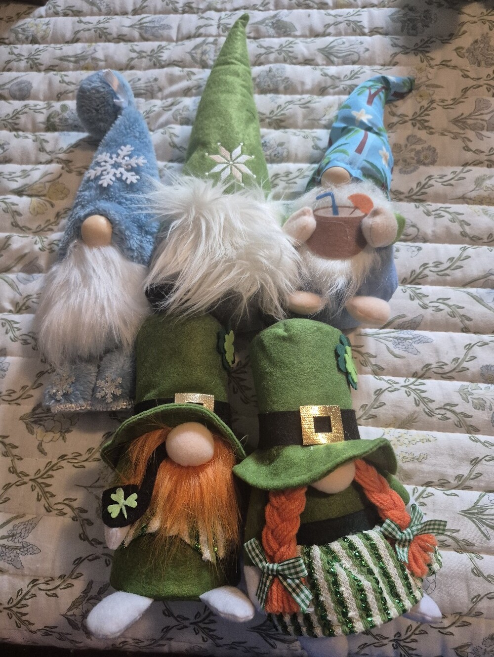 Decorative St. Patrick’s Day Green Gnome Set - Home Accents